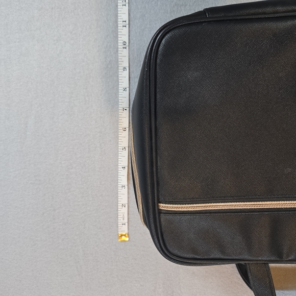 Black Hanging Travel Makeup Bag Large Cosmetic Organizer Case Clear Zip Pockets - Picture 12 of 12